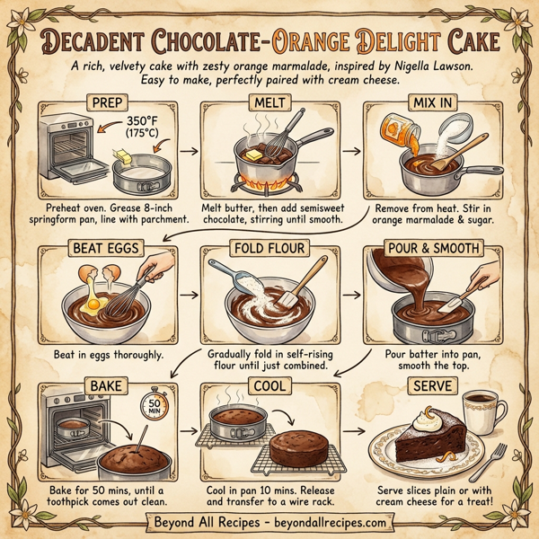 Decadent Chocolate-Orange Delight Cake instructions