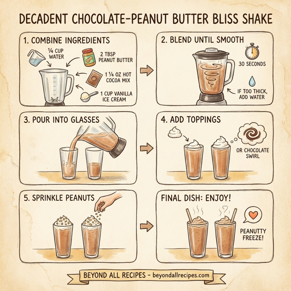 Decadent Chocolate-Peanut Butter Bliss Shake instructions