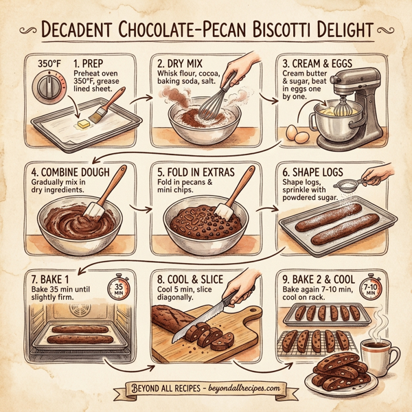 Decadent Chocolate-Pecan Biscotti Delight instructions