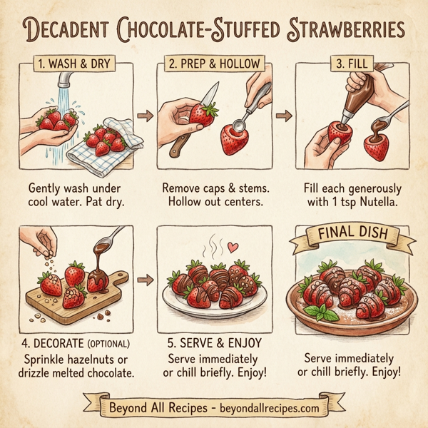 Decadent Chocolate-Stuffed Strawberries instructions