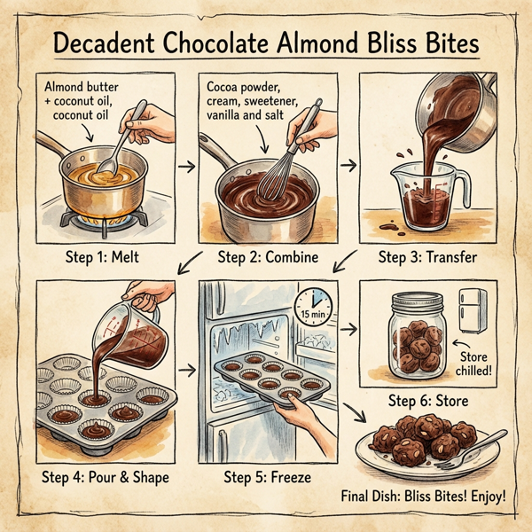 Decadent Chocolate Almond Bliss Bites instructions