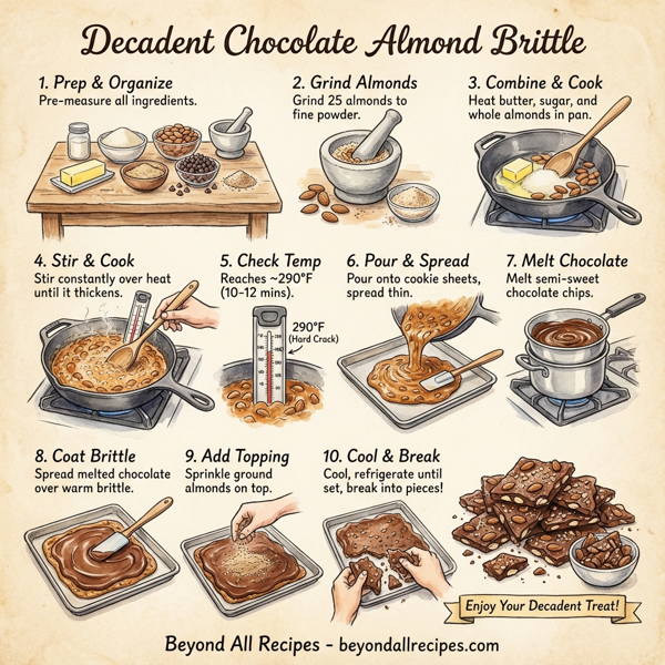Decadent Chocolate Almond Brittle instructions
