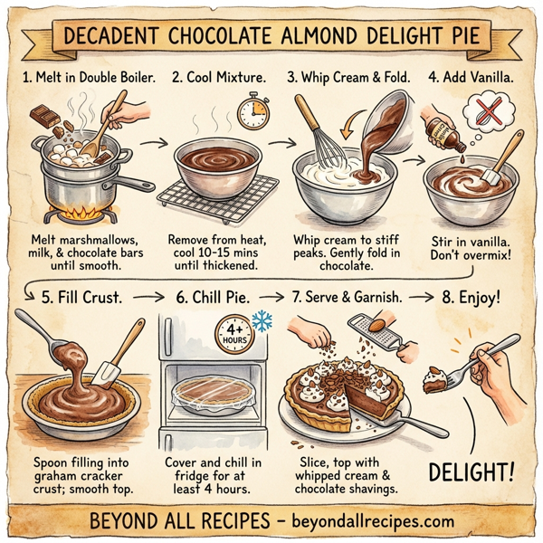 Decadent Chocolate Almond Delight Pie instructions