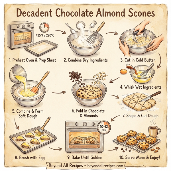 Decadent Chocolate Almond Scones instructions