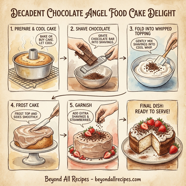 Decadent Chocolate Angel Food Cake Delight instructions