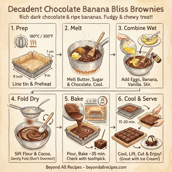 Decadent Chocolate Banana Bliss Brownies instructions