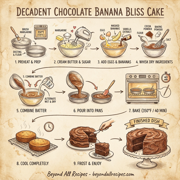 Decadent Chocolate Banana Bliss Cake instructions