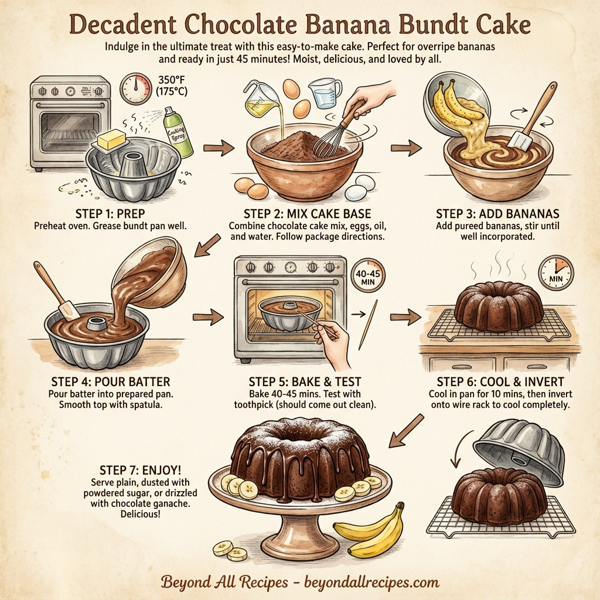 Decadent Chocolate Banana Bundt Cake instructions