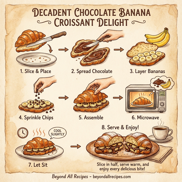 Decadent Chocolate Banana Croissant Delight instructions