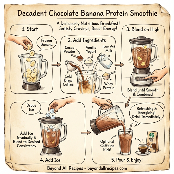 Decadent Chocolate Banana Protein Smoothie instructions