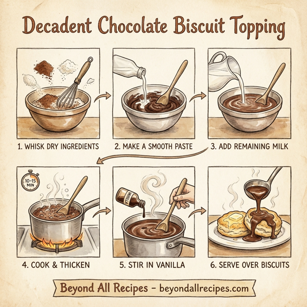 Decadent Chocolate Biscuit Topping instructions