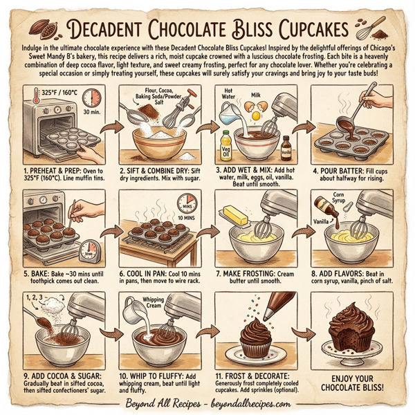 Decadent Chocolate Bliss Cupcakes instructions