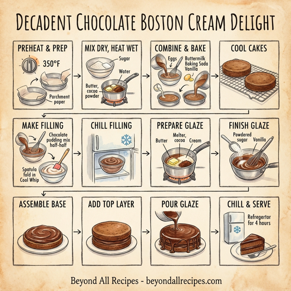 Decadent Chocolate Boston Cream Delight instructions