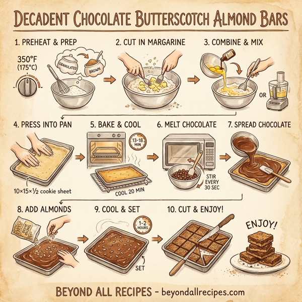 Decadent Chocolate Butterscotch Almond Bars instructions