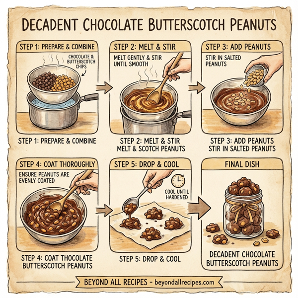 Decadent Chocolate Butterscotch Peanuts instructions
