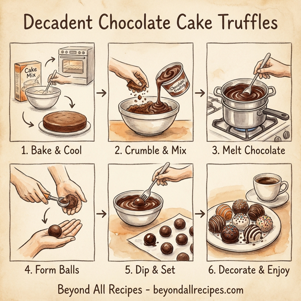 Decadent Chocolate Cake Truffles instructions