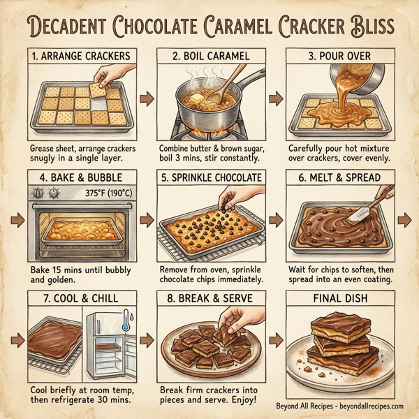 Decadent Chocolate Caramel Cracker Bliss instructions