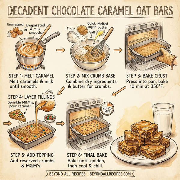 Decadent Chocolate Caramel Oat Bars instructions