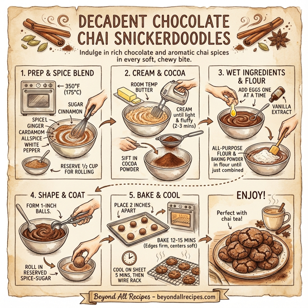 Decadent Chocolate Chai Snickerdoodles instructions