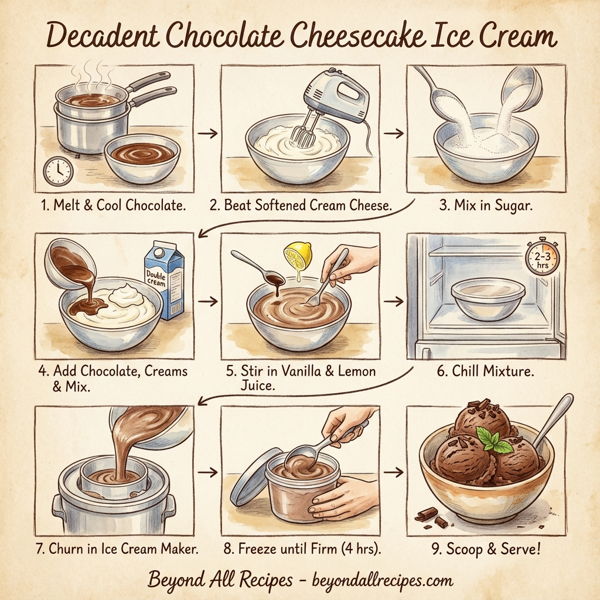 Decadent Chocolate Cheesecake Ice Cream instructions
