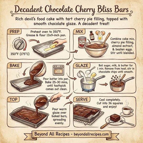 Decadent Chocolate Cherry Bliss Bars instructions