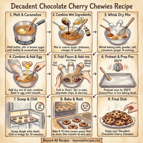 Decadent Chocolate Cherry Chewies instructions