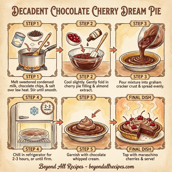 Decadent Chocolate Cherry Dream Pie instructions