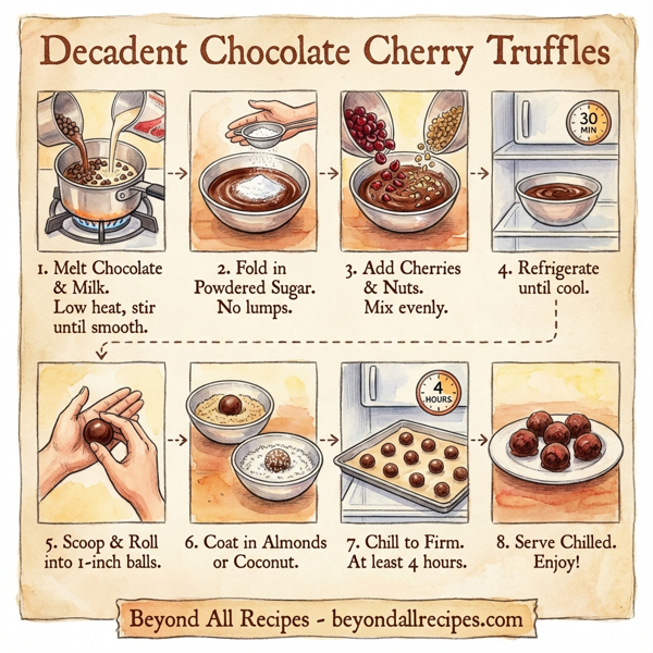 Decadent Chocolate Cherry Truffles instructions
