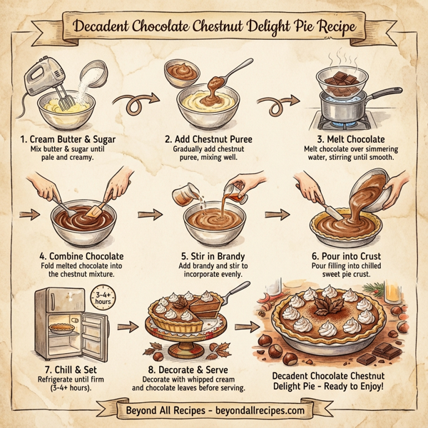 Decadent Chocolate Chestnut Delight Pie instructions