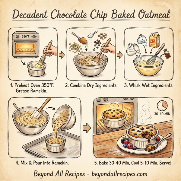 Decadent Chocolate Chip Baked Oatmeal instructions