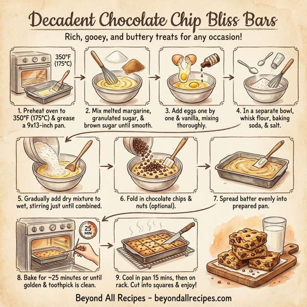 Decadent Chocolate Chip Bliss Bars instructions