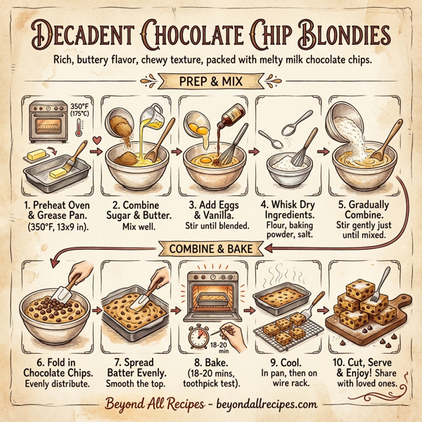 Decadent Chocolate Chip Blondies instructions