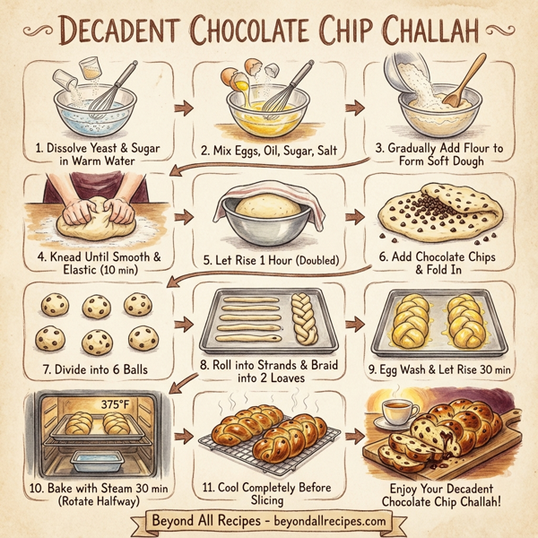 Decadent Chocolate Chip Challah instructions