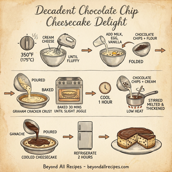Decadent Chocolate Chip Cheesecake Delight instructions