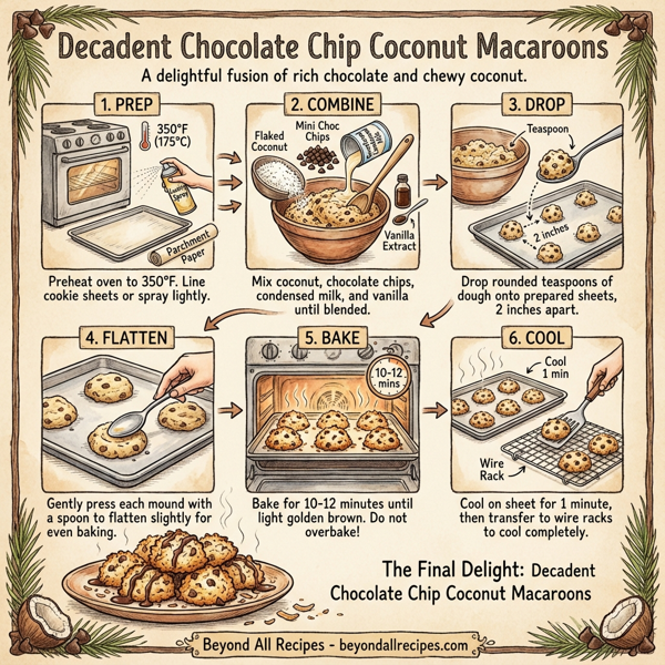 Decadent Chocolate Chip Coconut Macaroons instructions