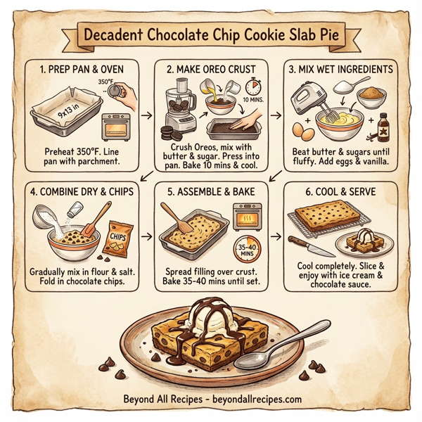 Decadent Chocolate Chip Cookie Slab Pie instructions