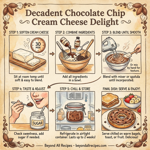 Decadent Chocolate Chip Cream Cheese Delight instructions