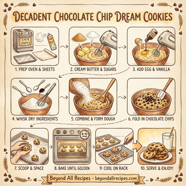 Decadent Chocolate Chip Dream Cookies instructions
