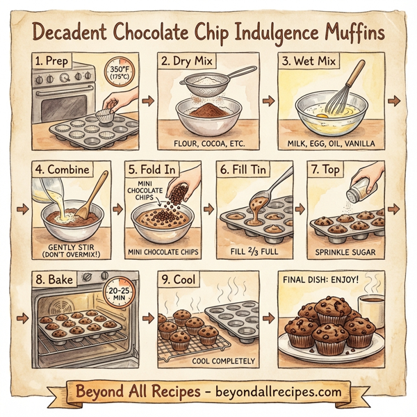 Decadent Chocolate Chip Indulgence Muffins instructions