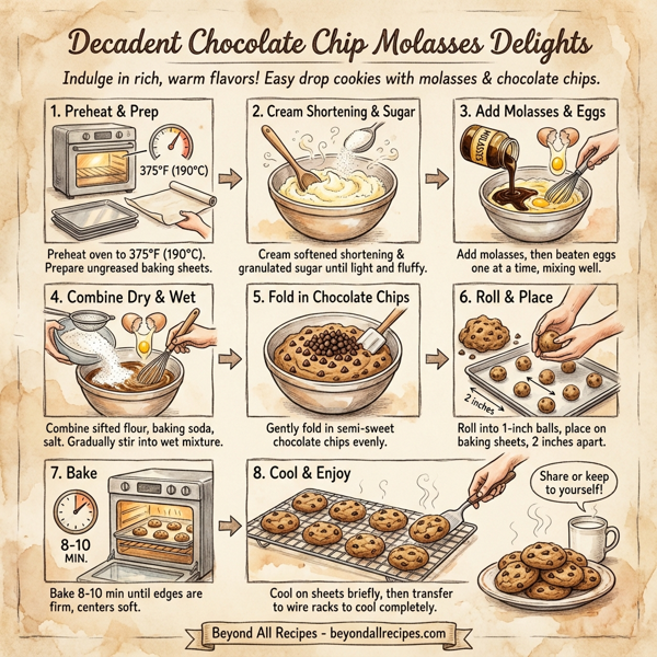 Decadent Chocolate Chip Molasses Delights instructions