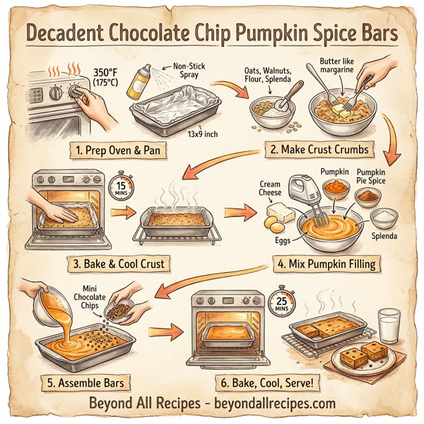 Decadent Chocolate Chip Pumpkin Spice Bars instructions