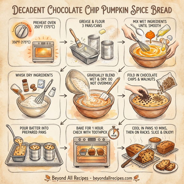 Decadent Chocolate Chip Pumpkin Spice Bread instructions