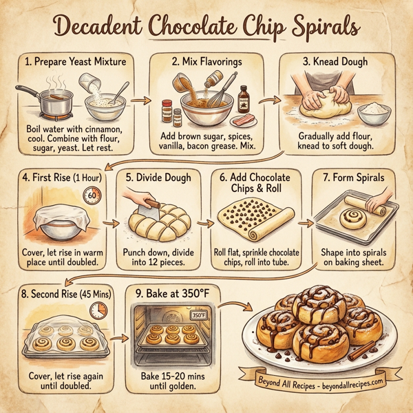 Decadent Chocolate Chip Spirals instructions