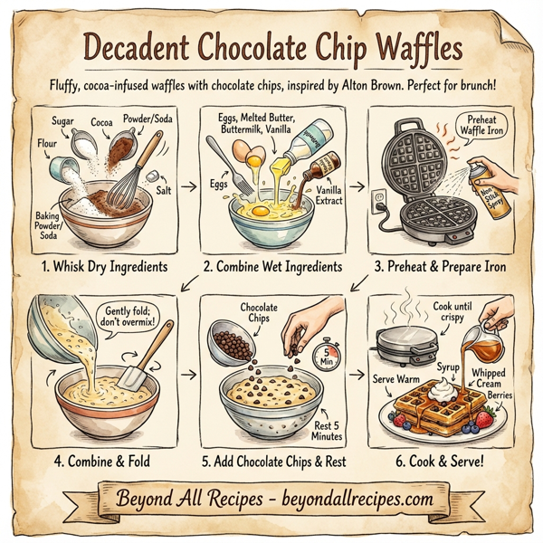Decadent Chocolate Chip Waffles instructions