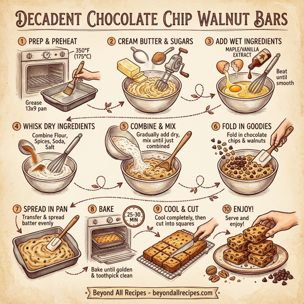 Decadent Chocolate Chip Walnut Bars instructions