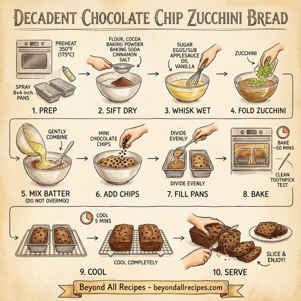 Decadent Chocolate Chip Zucchini Bread instructions