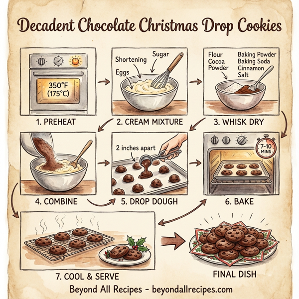Decadent Chocolate Christmas Drop Cookies instructions