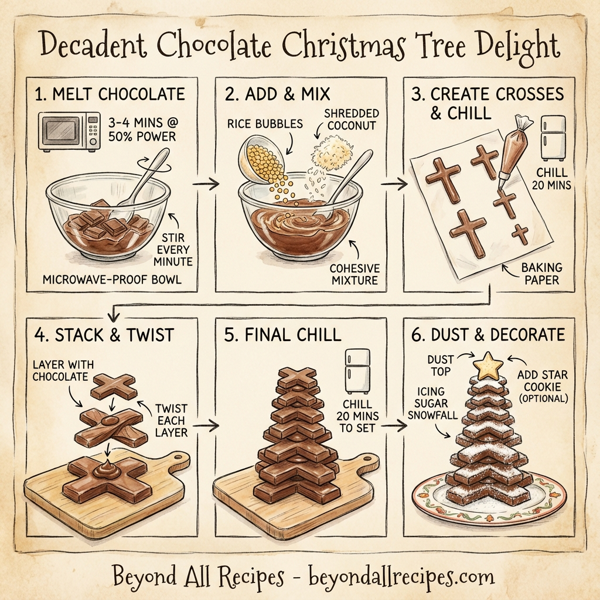 Decadent Chocolate Christmas Tree Delight instructions