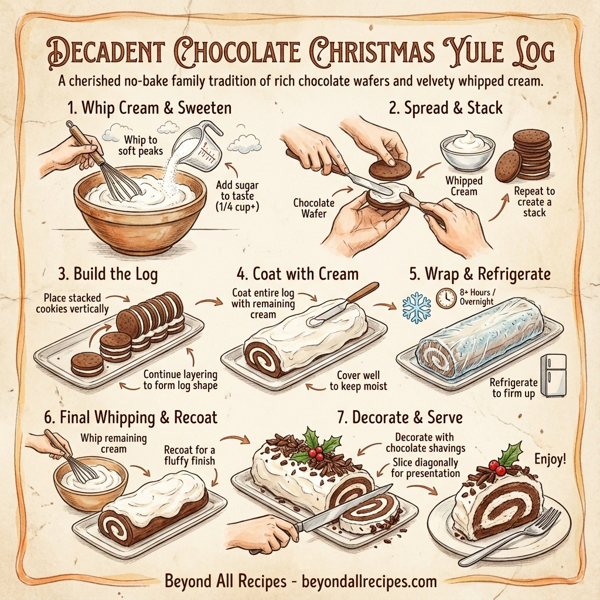 Decadent Chocolate Christmas Yule Log instructions