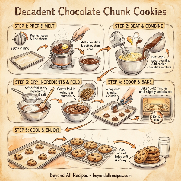Decadent Chocolate Chunk Cookies instructions